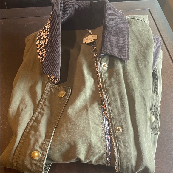 J. Crew womens barn jacket with Liberty floral print under collar - Picture 6 of 6